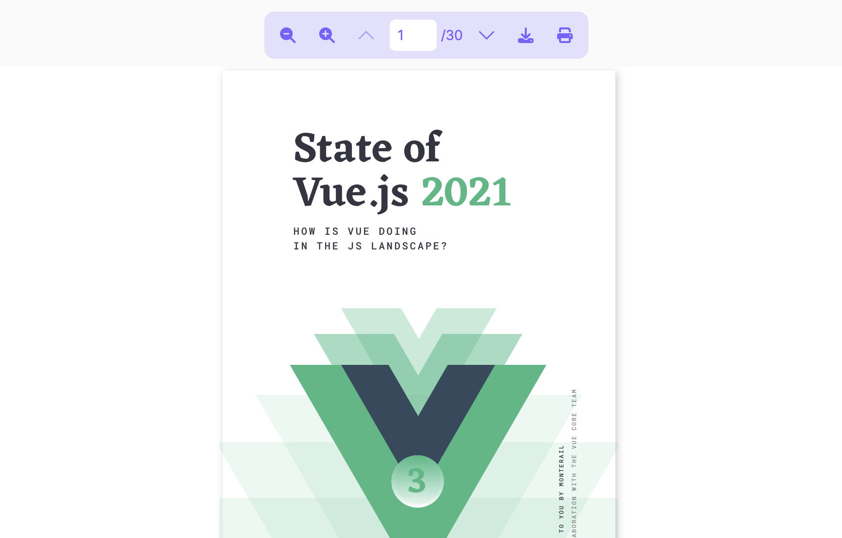 Image of a Vue PDF Viewer Toolbar