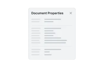 Document properties feature of Vue PDF Viewer