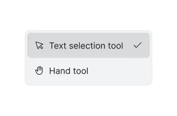 Text selection mode feature of Vue PDF Viewer
