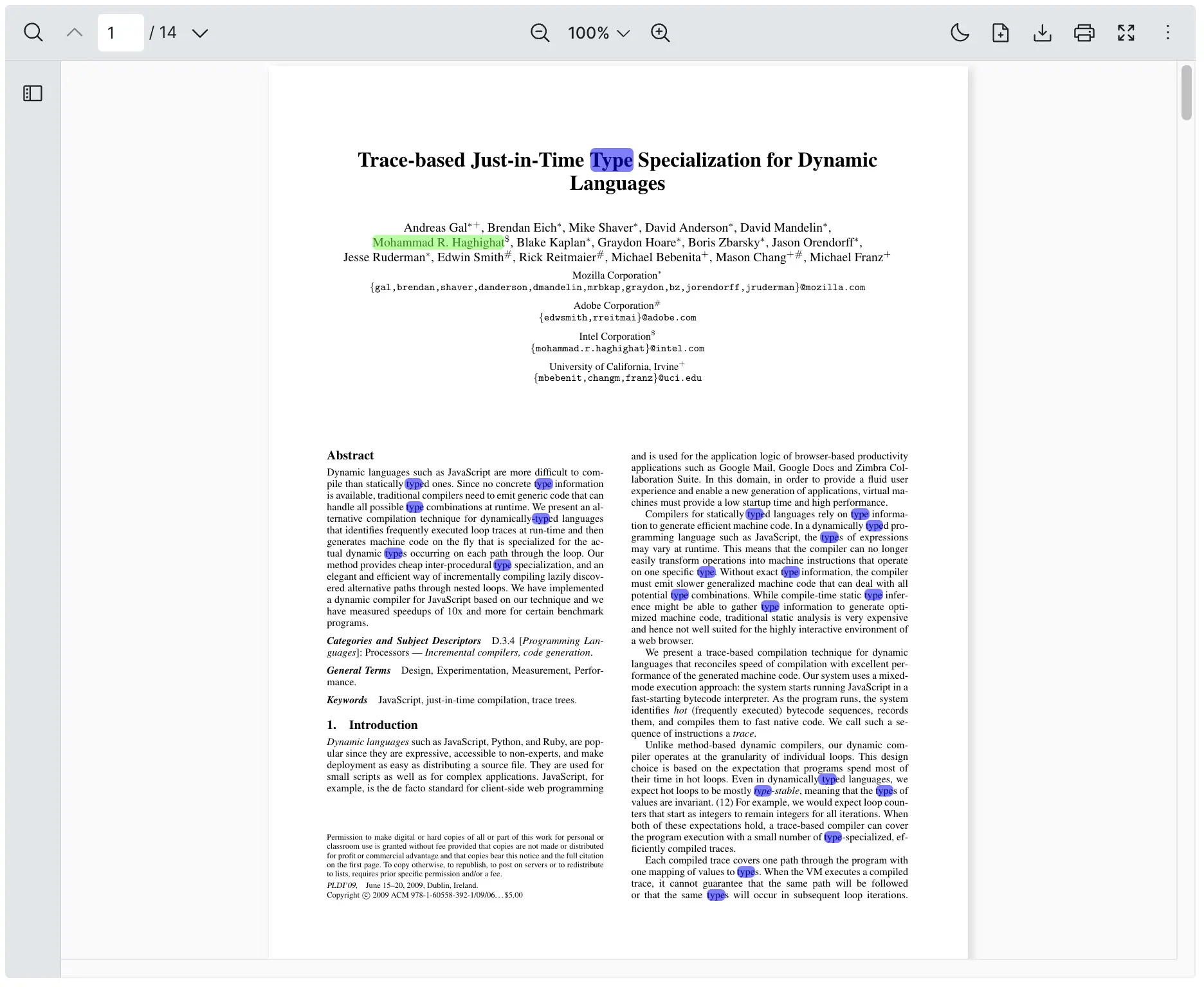 Highlighting Multiple Keywords